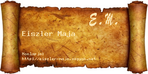 Eiszler Maja névjegykártya